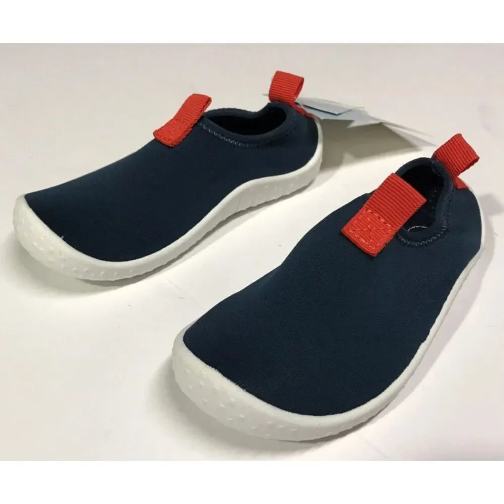 NEW NWT Toddler Boys Sz 6 Blue Slip On Stretchy Water Shoes CAT & JACK